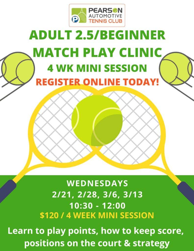 Club Calendar Pearson Automotive Tennis Club