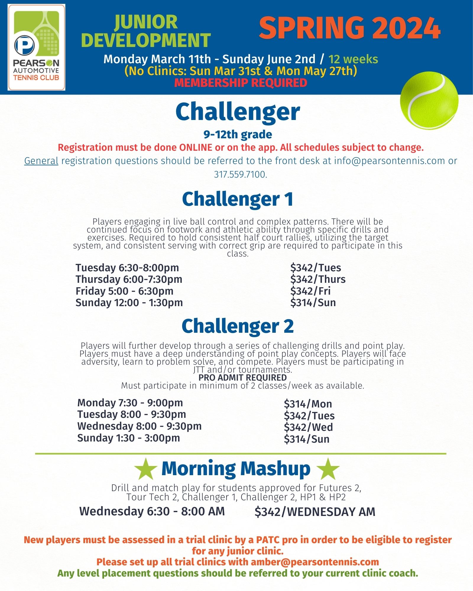 Junior (1118) Spring Pearson Automotive Tennis Club